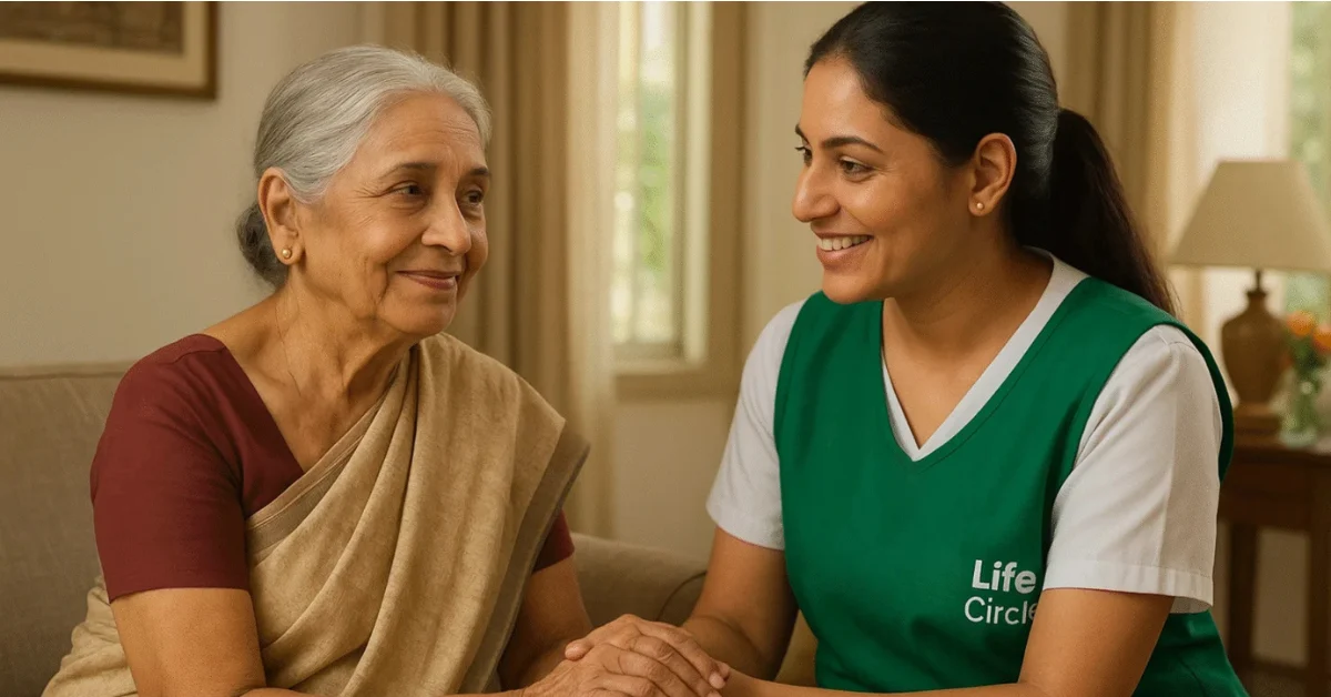 Old Age Care at Home in Delhi ,Female Caretaker for Elderly