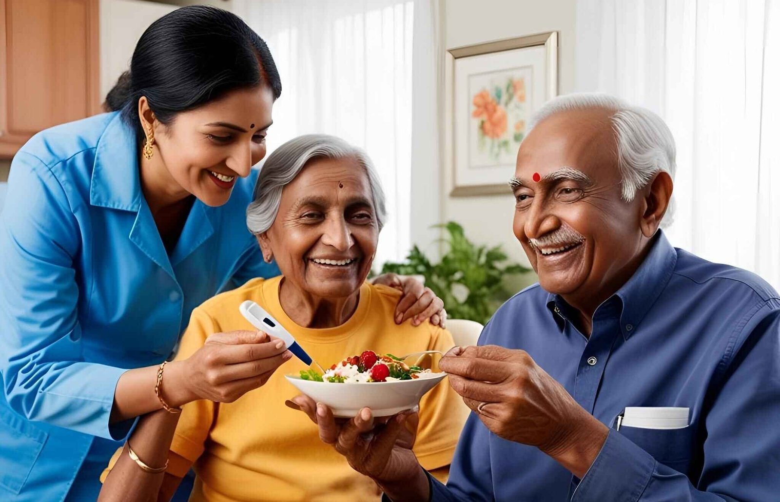 Person checking blood sugar levels with a glucose meter