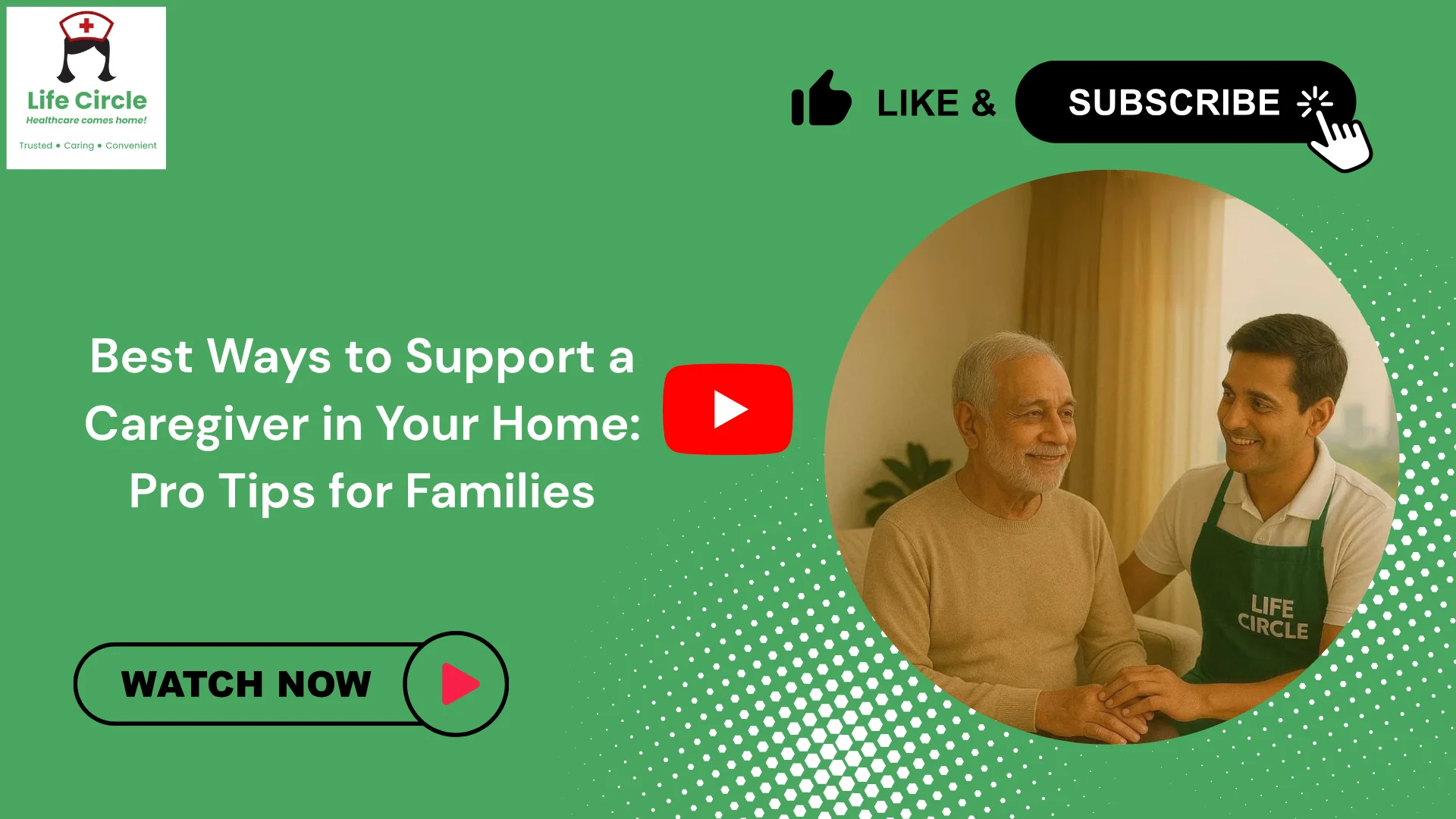 A family member communicating warmly with an in-home caregiver, emphasizing collaboration and support in a comfortable home environment.