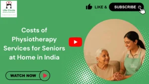 Physiotherapist assisting an elderly patient during a home physiotherapy session in India, showing the cost factors involved