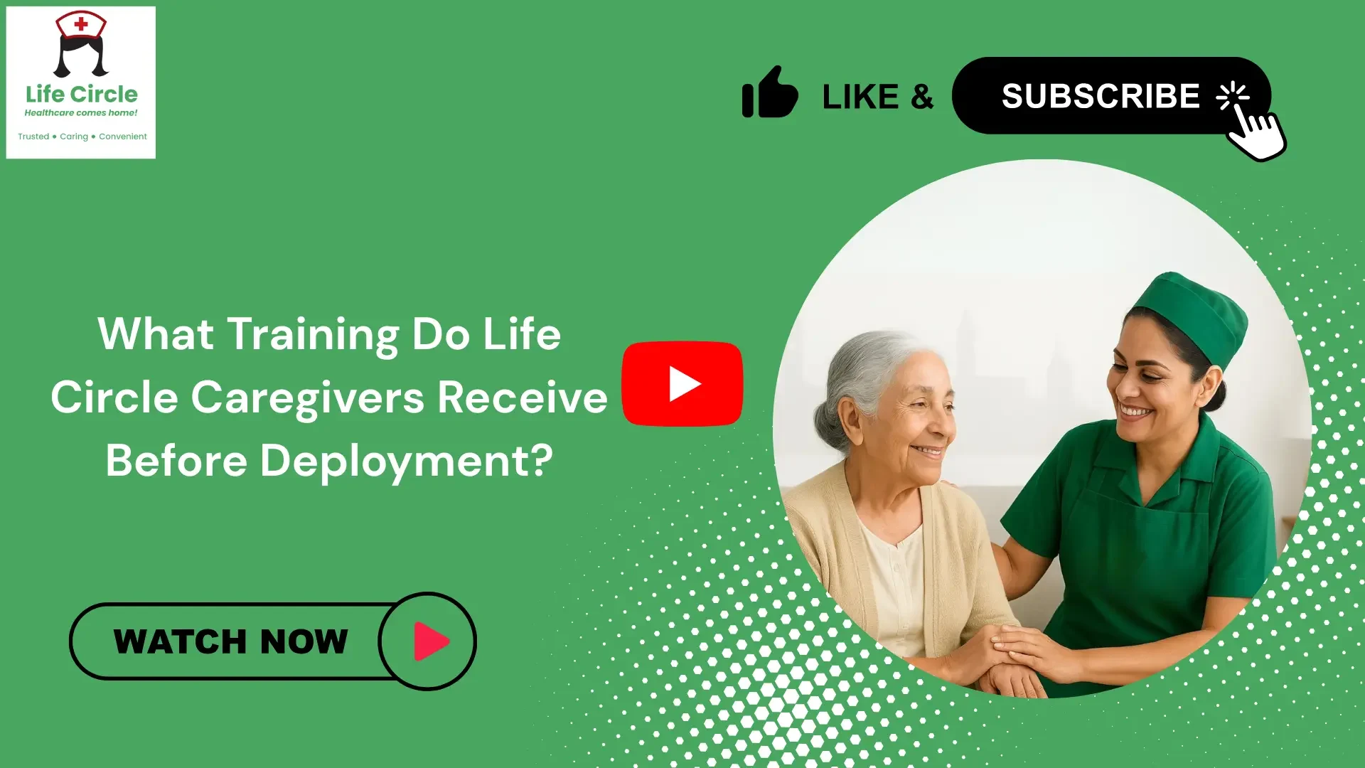 Life Circle caregiver trainee practicing elderly care skills during hands-on training before deployment.