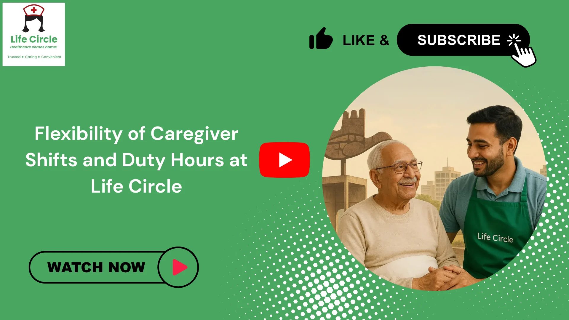 Life Circle caregiver assisting a senior at home while coordinating flexible shift timings and duty hours to meet personalized care needs.
